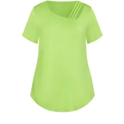 Alternative view of Women's Plus Size V Cut Out Top - Chartreuse | AVENUE