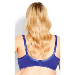 Women's Plus Size Fashion Balconette Print Bra - Cobalt Spot | AVENUE