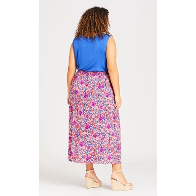 Women's Plus Size Tuscan Maxi Skirt - Purple | AVENUE 4 Women's Plus Size Tuscan Maxi Skirt - Purple | AVENUE - Image 2