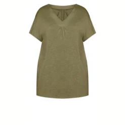 Women's Plus Size Pocket Pleat Tunic - Olive | AVENUE 6 Women's Plus Size Pocket Pleat Tunic - Olive | AVENUE -Avenue Shop GUEST 05a57089 108a 44ba a08d d0e9840593b5
