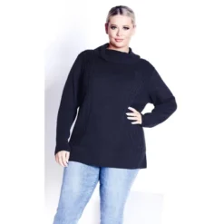 Women's Plus Size Rosie Cable Knit Sweater - Navy | AVENUE 10 Women's Plus Size Rosie Cable Knit Sweater - Navy | AVENUE -Avenue Shop GUEST 0859b2bd 334a 4097 9b43 b5a5677e08fd