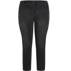 Alternative view of Women's Plus Size Bridie Boyfriend Jean - Washed Black | AVENUE