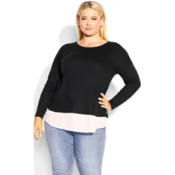 Women's Plus Size Dakota Duet Top - Black | AVENUE 17 Women's Plus Size Dakota Duet Top - Black | AVENUE -Avenue Shop GUEST 10fcbe80 7529 4189 a0c9 c5bfd5f70625