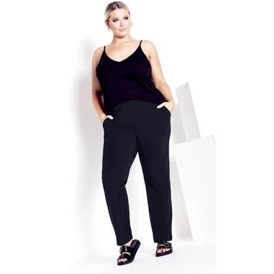 Women's Plus Size Supima® Active Pant Black - Average | AVENUE 8 Women's Plus Size Supima® Active Pant Black - Average | AVENUE - Image 6