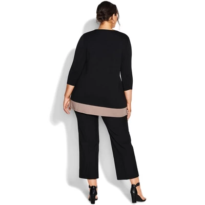 Women's Plus Size Alex Tunic - Mocha | AVENUE 3 Women's Plus Size Alex Tunic - Mocha | AVENUE