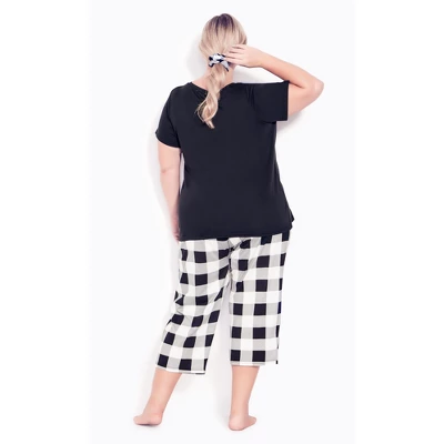 Women's Plus Size Sleepy Head Sleep Set - Black | AVENUE 3 Women's Plus Size Sleepy Head Sleep Set - Black | AVENUE