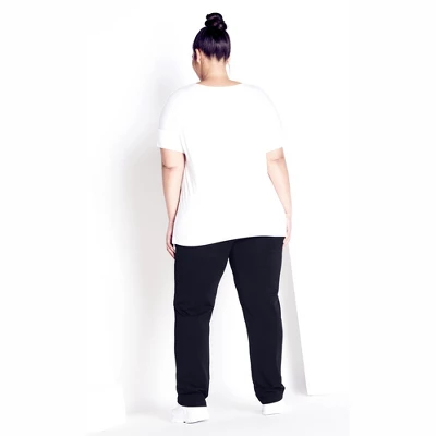 Women's Plus Size Supima® Active Pant Black - Tall | AVENUE 3 Women's Plus Size Supima® Active Pant Black - Tall | AVENUE
