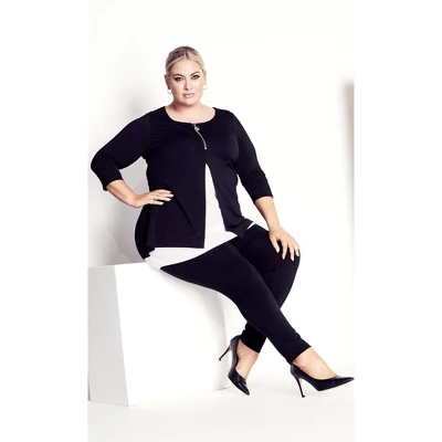 Women's Plus Size Tamara Tunic - Ivory | AVENUE 9 Women's Plus Size Tamara Tunic - Ivory | AVENUE - Image 7