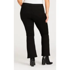 AVENUE | Women's Plus Size Glam Denim Woven Jean Black - Petite - 20W