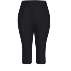 Alternative view of Women's Plus Size Swim Capri - Black | AVENUE