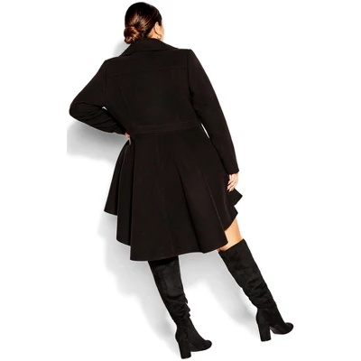 Women's Plus Size Cozy Nights Maxi Sleep Dress - Black | AVENUE 6 Women's Plus Size Cozy Nights Maxi Sleep Dress - Black | AVENUE - Image 4
