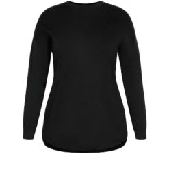 Women's Plus Size Tully Curved Hem Sweater - Black | AVENUE 13 Women's Plus Size Tully Curved Hem Sweater - Black | AVENUE -Avenue Shop GUEST 1f9151fe ce81 4e04 b8ab 7f91e7d4a42e