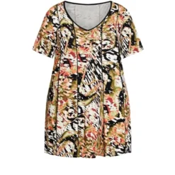 Alternative view of Women's Plus Size Swing Panel Print Tunic - Floatation | AVENUE