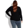 Women's Plus Size Ribbed Knit Button Cardigan - Black | AVENUE -Avenue Shop GUEST 25beea34 1b23 4821 8a55 10366aaf29ab