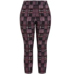 Women's Plus Size Jemma Check Pant - Plum | AVENUE -Avenue Shop GUEST 278b3d24 9636 47ee ba49 f89f08690e51