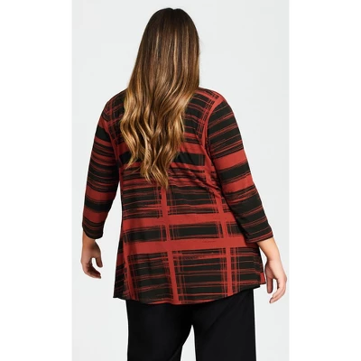 Women's Plus Size Peta Overpiece- Red | AVENUE 3 Women's Plus Size Peta Overpiece- Red | AVENUE