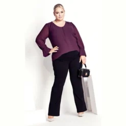 Women's Plus Size Alena Blouse - Plum | AVENUE -Avenue Shop GUEST 2d16dfa3 71db 4d50 bc75 3b6d68bb5222