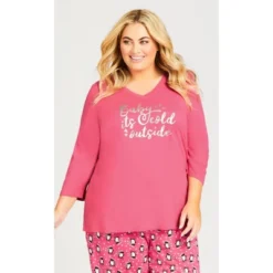 Women's Plus Size Cold Outside Sleep Top - Pink | AVENUE 13 Women's Plus Size Cold Outside Sleep Top - Pink | AVENUE -Avenue Shop GUEST 2de27858 d081 4908 a59d db9ff203326d