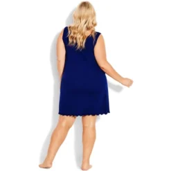 Women's Plus Size Bright Days Chemise - Navy | AVENUE