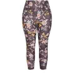 Alternative view of Women's Plus Size Print Detail Legging - Black | AVENUE
