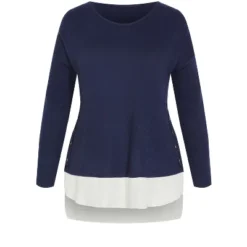 Women's Plus Size Dakota Duet Top - Navy | AVENUE 6 Women's Plus Size Dakota Duet Top - Navy | AVENUE -Avenue Shop GUEST 37b198ca 7f25 4dd0 9727 b78e5db13c15