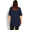 Women's Plus Size Sparkling Stars Top - Navy | AVENUE