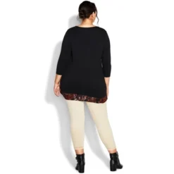 Women's Plus Size Alex Print Tunic - Spice | AVENUE