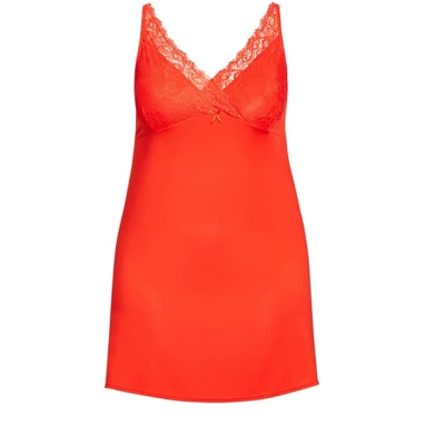 Women's Plus Size Sexy Chemise - Red | AVENUE 4 Women's Plus Size Sexy Chemise - Red | AVENUE - Image 2