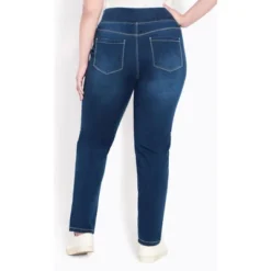 Women's Plus Size Butter Denim Pull On Jean Dark Wash - Tall | AVENUE