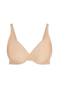 Women's Plus Size Minimizer Underwire Bra - Beige | AVENUE 4 Women's Plus Size Minimizer Underwire Bra - Beige | AVENUE - Image 2