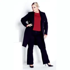 Alternative view of Women's Plus Size Rosie Cable Knit Sweater - Ruby Port | AVENUE