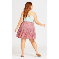 Alternative view of Women's Plus Size Sweet Romance Skirt - Pink | AVENUE
