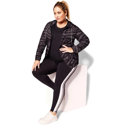 Women's Plus Size Color Block Legging - Pewter | AVENUE 5 Women's Plus Size Color Block Legging - Pewter | AVENUE - Image 3