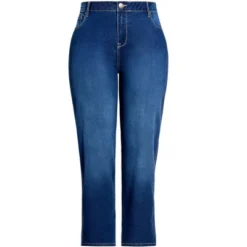 Alternative view of Women's Plus Size Butter Denim Straight Leg Jean Mid Wash - Petite | AVENUE