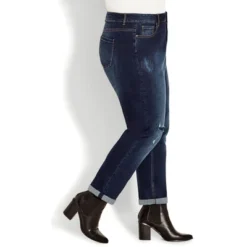 Women's Plus Size Girlfriend Rip Jean Dark Wash - Tall | AVENUE 12 Women's Plus Size Girlfriend Rip Jean Dark Wash - Tall | AVENUE -Avenue Shop GUEST 4475d711 1798 4118 84e3 5a5a39823e96