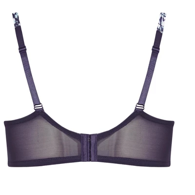Women's Plus Size Fashion Print Plunge Bra - Navy | AVENUE 5 Women's Plus Size Fashion Print Plunge Bra - Navy | AVENUE - Image 3