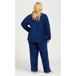 Alternative view of Women's Plus Size Navy Fleece Pant - Navy | AVENUE