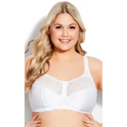 Women's Plus Size Lace Soft Cup Wire Free Bra - White | AVENUE -Avenue Shop GUEST 4cad3117 b71c 4a58 a5d1 1c5f7233c1e6