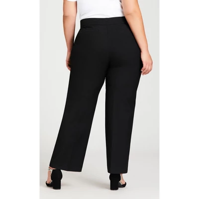Women's Plus Size Super Stretch Trouser Black - Average | AVENUE 2 Women's Plus Size Super Stretch Trouser Black - Average | AVENUE