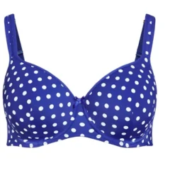 Alternative view of Women's Plus Size Fashion Balconette Print Bra - Cobalt Spot | AVENUE