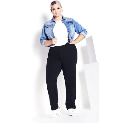 Women's Plus Size Supima® Active Pant Black - Petite | AVENUE 6 Women's Plus Size Supima® Active Pant Black - Petite | AVENUE - Image 4