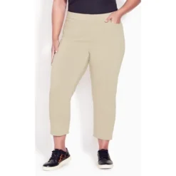 Women's Plus Size Super Stretch Crop Pant - Stone | AVENUE 8 Women's Plus Size Super Stretch Crop Pant - Stone | AVENUE -Avenue Shop GUEST 543b8d0e d42c 4468 be32 136058ac47e8