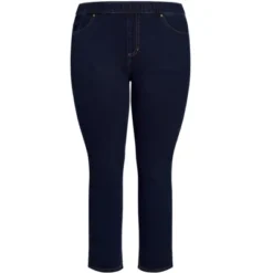 Women's Plus Size Knit Pull On Jean Dark Wash - Average | AVENUE 11 Women's Plus Size Knit Pull On Jean Dark Wash - Average | AVENUE -Avenue Shop GUEST 54b421cb b9ea 456f ba06 583532a2f7b7