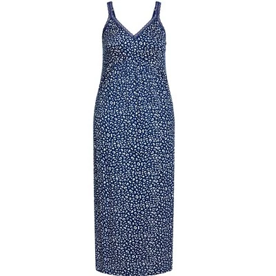 Women's Plus Size Lace Trim Print Sleep Maxi Dress - Leopard | AVENUE 4 Women's Plus Size Lace Trim Print Sleep Maxi Dress - Leopard | AVENUE - Image 2
