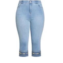 Alternative view of Women's Plus Size Lola Detail Jean - Light Wash | AVENUE