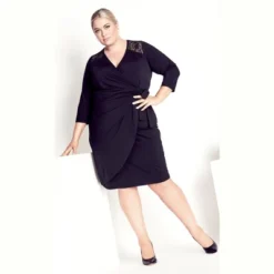 Women's Plus Size Deanna Wrap Lace Dress - Black | AVENUE -Avenue Shop GUEST 5d75e5ce 0c8b 48a6 98ef e86f1a113edd