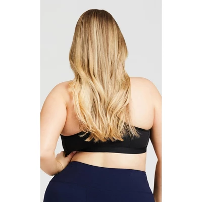 Women's Plus Size Sports Bra - Black | AVENUE 3 Women's Plus Size Sports Bra - Black | AVENUE