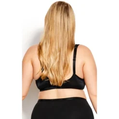 Women's Plus Size Lace Balconette Bra - Black | AVENUE