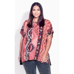 Women's Plus Size Mixed Media Top - Bandana | AVENUE -Avenue Shop GUEST 6114b4a3 c0e0 481c af38 4a7aefcedcf7