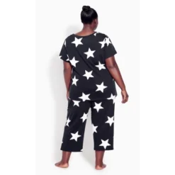 Women's Plus Size Stars Short Sleeve Sleep Top - Black | AVENUE 10 Women's Plus Size Stars Short Sleeve Sleep Top - Black | AVENUE -Avenue Shop GUEST 639fffb6 3b78 4cf6 8fd4 1e10705ff1d9